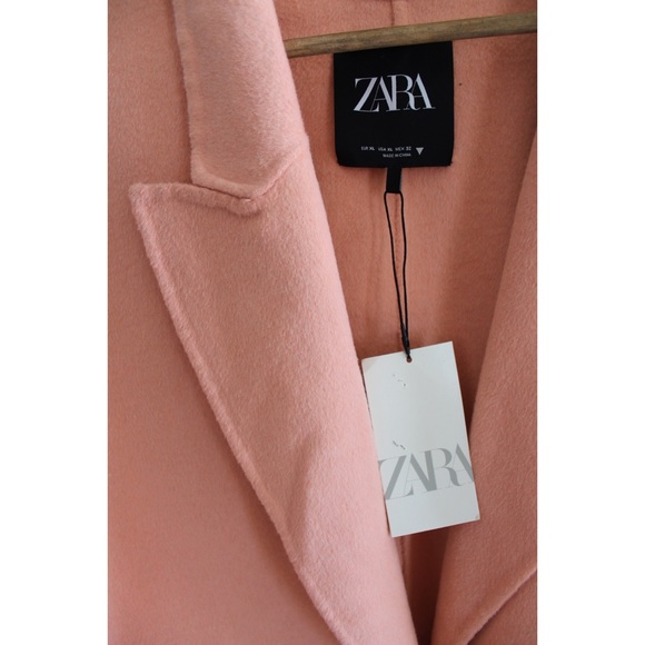Zara Bloggers Fav Oversized Double Button Long Coat Tangerine XL NWT - Picture 12 of 13